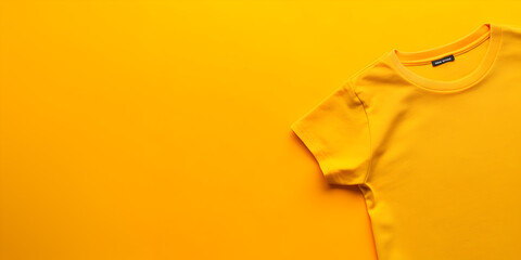 T-shirt icon web banner. T-shirt icon isolated on orange background with copy space.