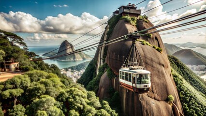 Sticker - a mountain like corcovado in rio de janeiro