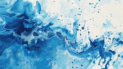 Abstract blue geometric shape liquid splash texture