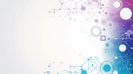 Wall Mural - a vector background smart use of technology. mostly white space with colourful graphics around the e