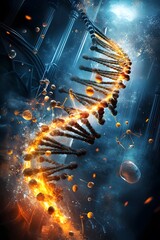 Wall Mural - DNA on Fire.