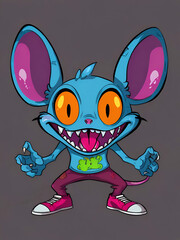 Poster - Cartoon Monster Rat Character