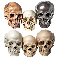 Sticker - Set of human skulls, cut out