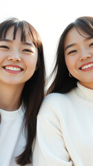 Wall Mural - Two Smiling Asian Women