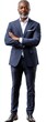 © Lumina Frame - Full length Senior african american businessman  in formal wear portrait of confident businessman.isolated white background, remove background, Generative AI