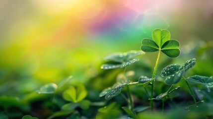 Canvas Print - Clover Leaf in the Sunlight