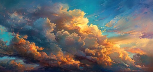 Wall Mural - Golden Hour Clouds