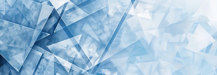 Poster - Abstract Blue Geometric Shapes