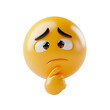 © Madalina - isolated 3d emoji thinking face on plain background thoughtful emoticons reaction icons