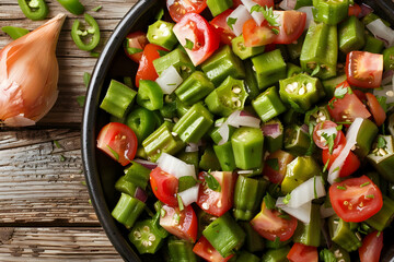 Sticker - vegetables on a grill