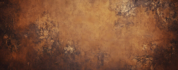 Poster - Texture of a vintage brown concrete as a background, brown grungy wall high resolution textures for background