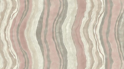 Poster -   A close-up of a pink and white wallpaper with a wavy design on its side of the wall