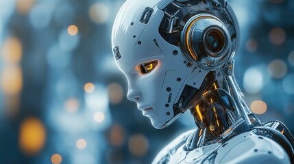 Robotics Engineer black background studio light stock photo