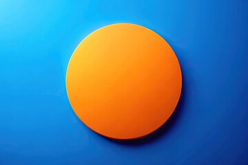 vibrant orange circle on blue background