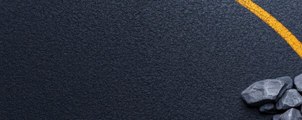 Poster - Black asphalt road texture background