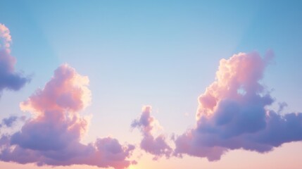 Wall Mural - Pink and Blue Clouds in the Sky