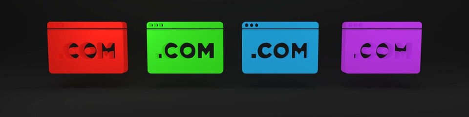 Wall Mural - colorful ui or ux design icon isolated on black background. minimalism concept. 3d render illustrati