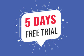 5 day free trial banner design. 5 days free banner background
