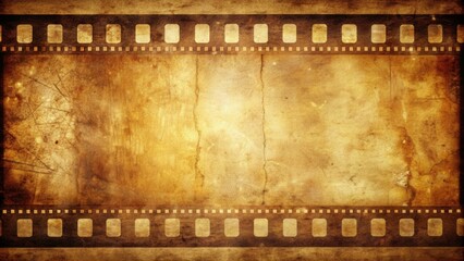 Poster - Blank grained and scratched film strip texture background, film, strip, texture, background, grained, scratched, worn