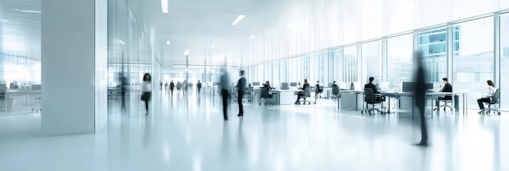 Poster - The Modern Business Environment An Innovative and Contemporary Office Space that Promotes Collaboration and Efficiency Among Employees, Fostering Creativity and Growth in a Dynamic Work Atmosphere