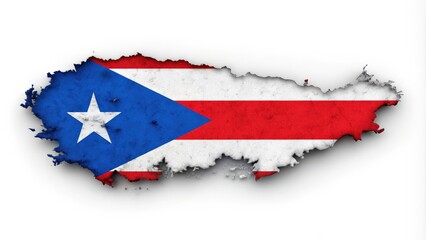 Country outline with Puerto Rican flag , Puerto Rico, flag, nation, symbol, patriotism, background, design, outline, map