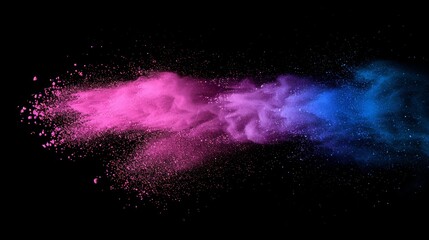 Canvas Print - Color powder splash rainbow background paint holi smoke colour abstract