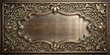 © Vibrant Visions Pixe - An ornate metal plaque with intricate designs and engravings, plaque, metal, ornate, design, engraving, decoration