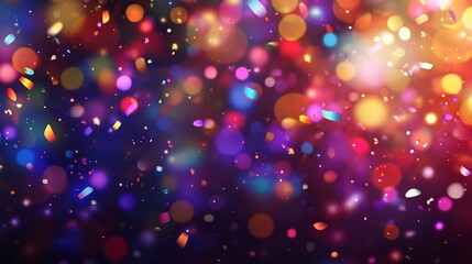 Poster - Celebration and colorful confetti party. Blur abstract background