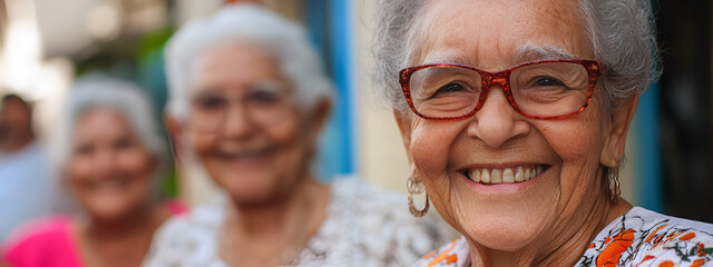 Poster - elderly man smiling