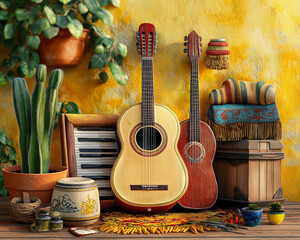 Wall Mural - Latin American background