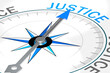 © tang90246 - Justice word on the compass isolated