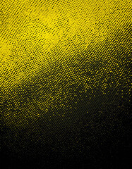 Wall Mural - Abstract black and yellow gradient with halftone dots and distressed grunge texture. Hand painted