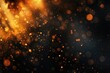 © vefimov - A black and orange background with many small circles. The circles are blurry and scattered, giving the impression of a chaotic and disordered scene. The orange background suggests a warm