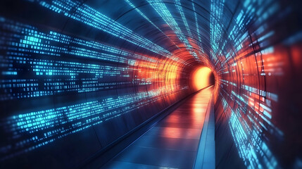 Futuristic technology tunnel