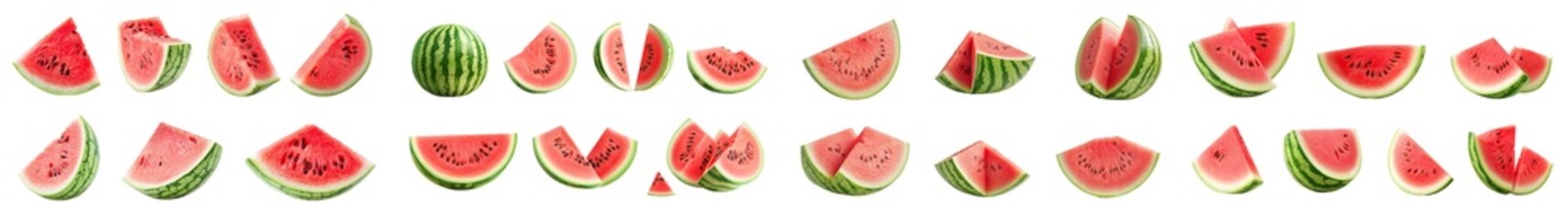 food, fruit, watermelon, red, isolated, fresh, white, 