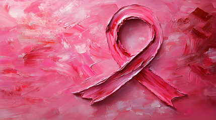 Wall Mural - Pink satin ribbon, ideal for pink October