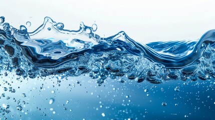 Wall Mural - water waves blue background 