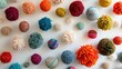 © Putt_Sanplee - A playful arrangement of Mexican rug yarn balls, each representing a different emotion