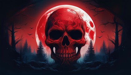 Poster - halloween skull