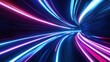 © Li - Abstract Speed Light Trails Effect Path, Showcasing Fast-Moving Neon Colors and Futuristic Technology Elements.