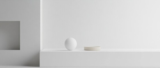 White background with a minimalist website design, showcasing modern user interface elements and elegant web aesthetics