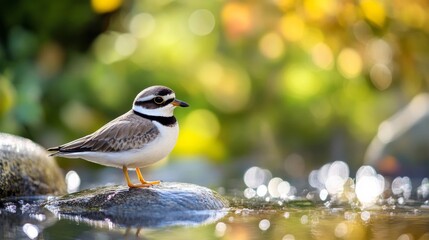 Wall Mural - Bird: Common Ringed Plover.