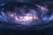© MUdaylah - 360 degree space background with nebula and stars, equirectangular projection, environment map. HDRI spherical panorama. 3d illustration with generative ai