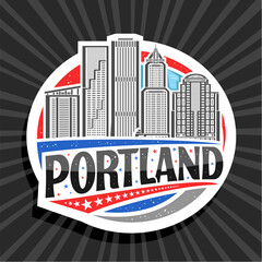 Wall Mural - Vector logo for Portland