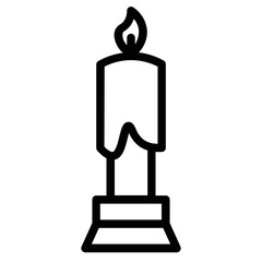 Sticker - Lights Candle Festival Line Icon