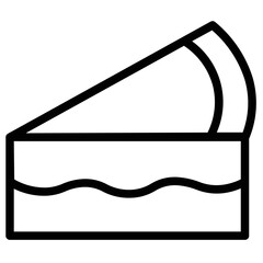 Sticker - Bakery Food Cake Line Icon