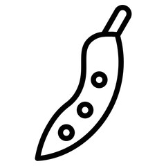 Poster - Bean Fresh Pea Line Icon