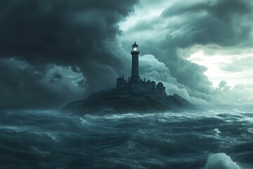 Wall Mural - storm over the ocean