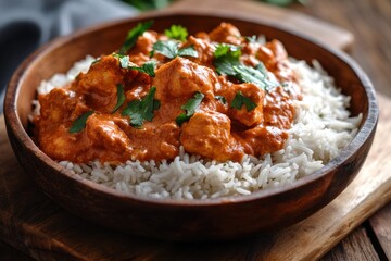 Canvas Print - Chicken Tikka Masala with Rice