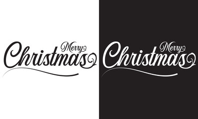 Canvas Print - MERRY CHRISTMAS brush calligraphy banner.  isolated on white background. Vector Illustration. EPS 10